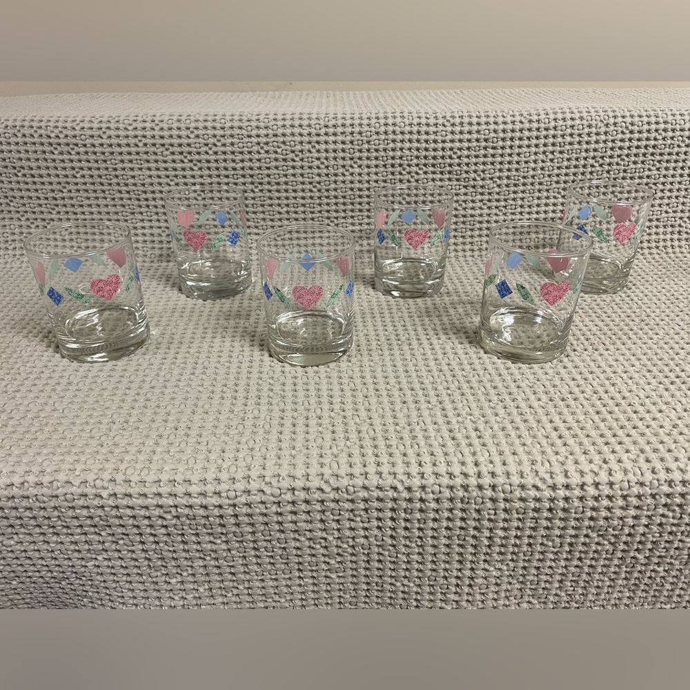 6 Quilt by Corning 10 oz glassware old fashioned